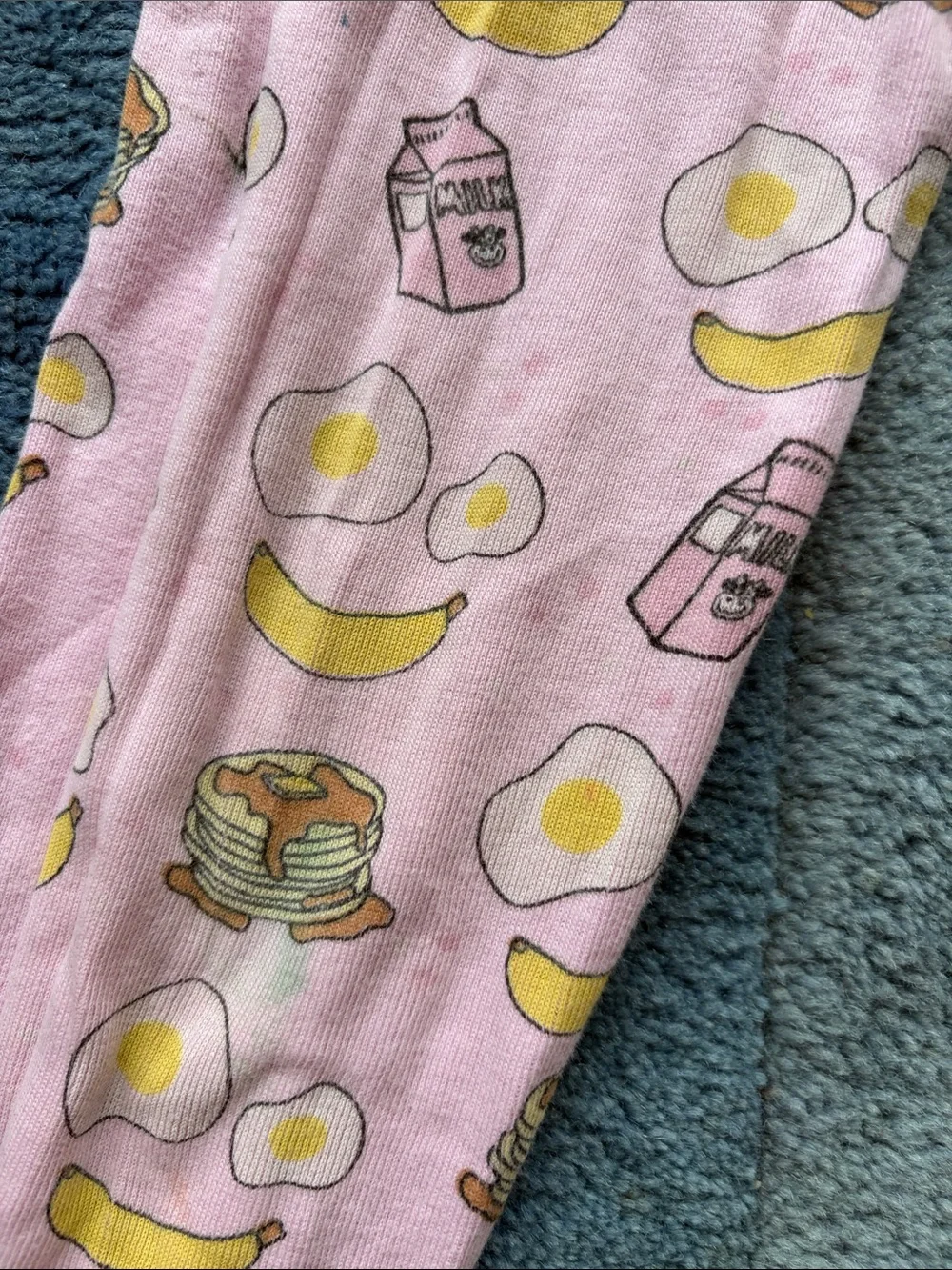 Baby Steps Pink Breakfast Print & Hot Pink Tie-Dye Kids Pajama sets